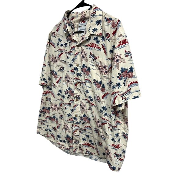 Saddlebred Mens Classic Fit Hawaiian Print Short Sleeve Shirt Sz XXL - Picture 3 of 8